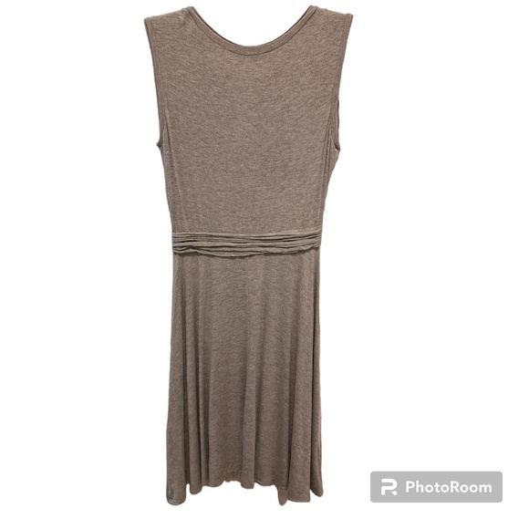 Max Studio Jersey Knit Lattice Detail Sleeveless Dress - S - Gray - Picture 5 of 5